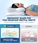 Effective Pain Relief Cervical Neck Pillow for Sleeping, Ergonomic Cooling Side Sleeper Pillow for Neck Support, Orthopedic Odorless Contour Memory Foam Pillows, Bed Pillow for Back Stomach Sleeper