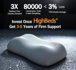 HighBeds Cervical Neck Pillow for Neck Pain Relief- Memory Foam Pillow for Side and Back Sleepers, BASF Support with Ergonomic Pillow