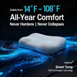 HighBeds Cervical Neck Pillow for Neck Pain Relief- Memory Foam Pillow for Side and Back Sleepers, BASF Support with Ergonomic Pillow