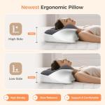 Cervical Neck Pillow for Neck Pain Relief,Contour Memory Foam Neck Support Pillow for Sleeping,Ergonomic Side Sleeper Pillow,Bed Pillows for Shoulder Pain for Back and Stomach Sleepers