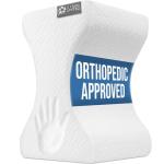 5 STARS UNITED Large Knee Pillow for Side Sleepers - Hip Pain Relief, Memory Foam Leg Cushion for Side Sleeping - Between Legs Pillow for Sciatica & Lower Back Pain, White