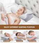 FAIORD Cervical Pillow for Neck and Shoulder, Ergonomic Contour Memory Foam Pillows for Sleeping with Washable Pillowcase, Cooling Neck Support Pillow for Side Back Stomach Sleeper