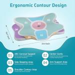 Cervical Neck Pillow for Pain Relief - Ergonomic Side Sleeper Pillow for Neck Support, Cooling Memory Foam Pillows for Sleeping, Contour Pillow Orthopedic Bed Pillow for Back Stomach Sleepers