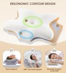 FAIORD Cervical Pillow for Neck and Shoulder, Ergonomic Contour Memory Foam Pillows for Sleeping with Washable Pillowcase, Cooling Neck Support Pillow for Side Back Stomach Sleeper