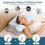 Cervical Neck Pillow for Pain Relief - Ergonomic Memory Foam Pillows for Sleeping, Cooling Side Sleeper Pillow for Neck Support, Contour Orthopedic Bed Pillow for Sleepers