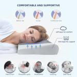 ABLEGRID Dual-Layer Memory Foam Cervical Neck Pillow,Contour Cooling Gel Support Pillow for Neck Shoulder Pain Relief,Ergonomic Orthopedic Adjustable Deep Sleep Bed Pillow for Side,Back,Stomach Sleep