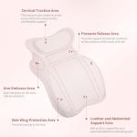 Adult Memory Foam Ergonomic Wedge Prone Pillow, Bed Pillow for Sitting Up, Back, Neck, and Leg Pain Relief, Anti Snoring, Ideal for Massage, Reading, Sleeping, with Removable Washable Cover, Grey