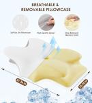 FAIORD Cervical Pillow for Neck and Shoulder, Ergonomic Contour Memory Foam Pillows for Sleeping with Washable Pillowcase, Cooling Neck Support Pillow for Side Back Stomach Sleeper