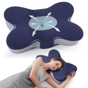 FAIORD Cervical Neck Pillow for Pain Relief, Cooling Excellent Support Side Sleeper Pillow for Adults, Ergonomic Memory Foam Pillows for Sleeping, Contour Neck Pillow for Side Back Stomach Sleepers