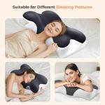 Cervical Neck Pillow for Neck Pain Relief,Contour Memory Foam Neck Support Pillow for Sleeping,Ergonomic Side Sleeper Pillow,Bed Pillows for Shoulder Pain for Back and Stomach Sleepers