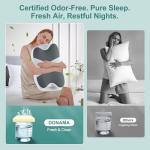DONAMA Cervical Neck Pillow- Ergonomic Pillows for Pain Relief, Contour Memory Foam Pillow for Side/Back/Stomach Sleepers, CertiPUR-US Certified with Cooling Ice Silk Pillowcase