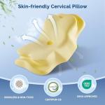 Cervical Neck Pillow, Ergonomic Side Sleeper Pillow for Neck Support, Cooling Memory Foam Pillows for Sleeping, Contour Orthopedic Bed Pillows for Side Back Stomach Sleepers (Grey)