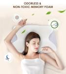 FAIORD Cervical Pillow for Neck and Shoulder, Ergonomic Contour Memory Foam Pillows for Sleeping with Washable Pillowcase, Cooling Neck Support Pillow for Side Back Stomach Sleeper