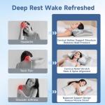 Tuozaiira Cervical Neck Pillows for Sleeping,Contour Memory Foam Pillows for Neck Pain Relief,Cooling Side Sleeper Pillow for Shoulder Neck Support,Ergonomic Bed Pillow for Back Stomach Sleeper,Gifts