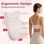 Adult Memory Foam Ergonomic Wedge Prone Pillow, Bed Pillow for Sitting Up, Back, Neck, and Leg Pain Relief, Anti Snoring, Ideal for Massage, Reading, Sleeping, with Removable Washable Cover, Grey