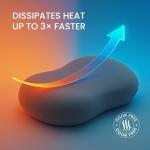 IWS I WANNA SLEEP Ergoblu Cooling Cervical Memory Foam Pillow – Satin-Touch No-Frizz and Anti-Sleep-Line Pillowcase, Orthopedic Neck & Spine Alignment for Back & Stomach Sleepers