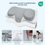 ABLEGRID Dual-Layer Memory Foam Cervical Neck Pillow,Contour Cooling Gel Support Pillow for Neck Shoulder Pain Relief,Ergonomic Orthopedic Adjustable Deep Sleep Bed Pillow for Side,Back,Stomach Sleep