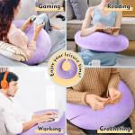 vamorry Gaming Pillow Arm Support Pillow for Bed & Sofa: Ergonomic U-Shaped Lap Pillow with Elbow Rest for Adults & Kids - Reduces Arm Pain & Fatigue During Gaming, Reading, Working & Crocheting