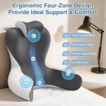 Reading Pillow for Sitting in Bed, 22”H Back Pillow for Sitting Up,Lumbar Rest & Neck Support Bed Pillows,Backrest Bed Chair with Arms for Reclining,Gaming,Resting,Watching TV in Couch or Floor