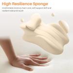 cjc Memory Foam Wedge Pillow for Adults, Multi-Position Support Bed Pillow with Removable Cover for Sleeping Sitting Up Prone Reading Back & Knee Support Leg Elevation (Black)