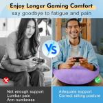 vamorry Gaming Pillow Arm Support Pillow for Bed & Sofa: Ergonomic U-Shaped Lap Pillow with Elbow Rest for Adults & Kids - Reduces Arm Pain & Fatigue During Gaming, Reading, Working & Crocheting