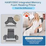 Reading Pillow for Sitting in Bed, 22”H Back Pillow for Sitting Up,Lumbar Rest & Neck Support Bed Pillows,Backrest Bed Chair with Arms for Reclining,Gaming,Resting,Watching TV in Couch or Floor