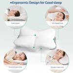 JOYENERGY Ergonomic Cervical Pillow for Neck and Shoulder Pain Relief - Memory Foam Contour Pillow with Dual Heights, Cooling Breathable Pillowcase, Orthopedic Support for Side, Back, Stomach Sleeper