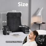 ENITYA 22" XL Ergonomic Bed Pillow for Sitting Up，Backrest Cushion for Reclining,Gaming,Resting,Watching TV,Recovery in Bed, Couch or Floor, Removable Cover, Black