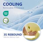 BNXIANG Cervical Neck Pillow for Neck Pain Relief and Sleeping, Ergonomic Contour Memory Foam Pillow with Breathable Pillowcase, Neck Support Pillow for Side, Back, Stomach Sleepers