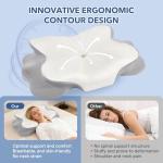 Cervical Pillow for Neck and Shoulder,Contour Memory Foam Pillow,Ergonomic Neck Support Pillow for Side Stomach Back Sleepers with Skin-Friendly Pillowcase