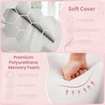 Adult Memory Foam Ergonomic Wedge Prone Pillow, Bed Pillow for Sitting Up, Back, Neck, and Leg Pain Relief, Anti Snoring, Ideal for Massage, Reading, Sleeping, with Removable Washable Cover, Grey