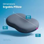 IWS I WANNA SLEEP Ergoblu Cooling Cervical Memory Foam Pillow – Satin-Touch No-Frizz and Anti-Sleep-Line Pillowcase, Orthopedic Neck & Spine Alignment for Back & Stomach Sleepers