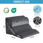 MEGCXIT 3PCS Bed Wedge Pillow for Headboard, Adjustable Wedge Pillow for Sleep Apnea, 23” Wide Triangle Pillow Wedge Set for After Surgery, Acid Reflux Relief, Snoring, Neck&Back Support, Grey