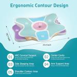 Cervical Pillow for Neck Pain Relief, Ergonomic Neck Pillow for Sleeping Contour Memory Foam Pillows with Cooling Pillowcase, Orthopedic Bed Pillow for Side Back Stomach Sleepers