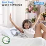 SAHEYER Cervical Neck Pillow, Ergonomic Memory Foam Pillow for Neck Pain Relief and Snoring, 2 in 1 Orthopedic Pillow for Side Sleeper, Back and Stomach Sleeper, Grey