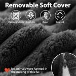 ENITYA 22" XL Ergonomic Bed Pillow for Sitting Up，Backrest Cushion for Reclining,Gaming,Resting,Watching TV,Recovery in Bed, Couch or Floor, Removable Cover, Black