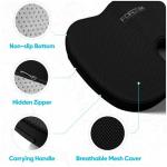 FORTEM Seat Cushion, Office Chair Cushion, Lumbar Support Pillow for Office Chair, Memory Foam Sciatica Coccyx Tailbone Pressure Pain Relief, Car Sitting Pad, Washable Non Slip