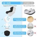 leqsdijk Seat Cushion for Truck Driver, Memory Foam Truck Seat Cushion with L-Shaped Ergonomic Design, Lumbar Support Pillow & Tailbone Pain Relief for Long Driving, Semi Truck Accessories