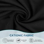 JIPORIER Seat Cushion & Lumbar Support Pillow Set for Office Chair, Ergonomic Pillow for Sciatica Pain Relief, Memory Foam Back Support Pillow & Chair Cushion for Car seat, Desk Chair (Black)