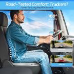 leqsdijk Seat Cushion for Truck Driver, Memory Foam Truck Seat Cushion with L-Shaped Ergonomic Design, Lumbar Support Pillow & Tailbone Pain Relief for Long Driving, Semi Truck Accessories
