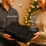 Extra Large Memory Foam Seat Cushions for Office Chairs, Pressure Relief Seat Cushion for Tailbone Pain Relief, Sciatica & Back Pain, Ergonomic Office Chair Cushion for Long Sitting & Driving (Black)