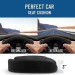 Everlasting Comfort Doctor Recommended Memory Foam Seat Cushion for Office Chairs & Car - Ergonomic Office Desk Accessories - Cushions for Tailbone Pain Relief, Sciatica (Black Upgraded, Large)