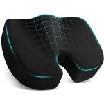 TushGuard Office/ Car Seat Cushion, Non-Slip Sciatica & Back Coccyx Tailbone Pain Relief Chair Pad, Memory Foam Butt Pillow for Computer Desk, Wheelchair, Driving (Black)