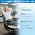 Gonexway Memory Foam Truck Seat Cushion for Truck Driver Ergonomic Driver Seat Cushion with Lumbar Support & Sciatica Relief, Ideal Car Seat Cushions for Driving & Semi Truck & Office Chair