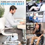 ComfiLife Gel Enhanced Seat Cushion – Office Chair Cushion – Non-Slip Gel & Memory Foam Coccyx Cushion for Tailbone Pain - Desk Chair Car Seat Cushions Driving - Sciatica & Back Pain Relief (Gray)