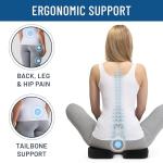 Everlasting Comfort Car Seat Cushion for Driving - Wedge Car Cushion for Office, Travel, Gaming Chair Memory Foam Driver Booster for Short People, Non-Slip, Washable Cover, Back & Sciatica Relief