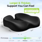 AUVON Ergonomic Donut Pillow Seat Cushion for Hemorrhoid & Tailbone Pain Relief, Thick Memory Foam Chair Cushions with Firm Support for Coccyx, Sciatica, Pressure Sores, Pregnancy, Postpartum Recovery