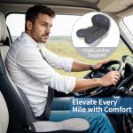 XZdream Memory Foam Seat Cushion,Office Chair Cushion with Lumbar Support for Back Pressure Relief, Car Seat Cushion with Adjustable Strap,Sciatica Pad Cushions for Car,Truck, Desk,Gaming Chair