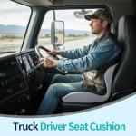 KINEMORA Seat Cushion for Office Chair and Car, Back & Tailbone Pain Relief, Raised Cushion for Back and Butt, Improves Sitting Posture, Ergonomic Memory Foam Lumbar Cushion, Double-Sided Anti-Slip