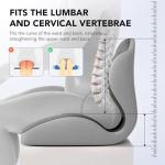 Ergonomic Lumbar & Seat Support Cushion, 2-in-1 Memory Foam Cushion with Coccyx Hollow Design for Office Chair, Car Seat, Home Use - Relieves Back & Hip Pain